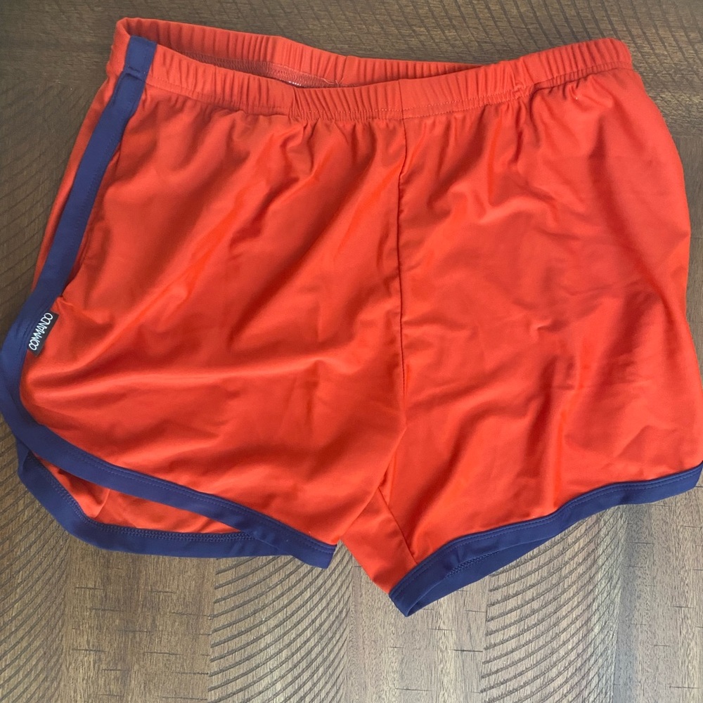 Woof Clothing, commando shorts. Burnt orange. Size small